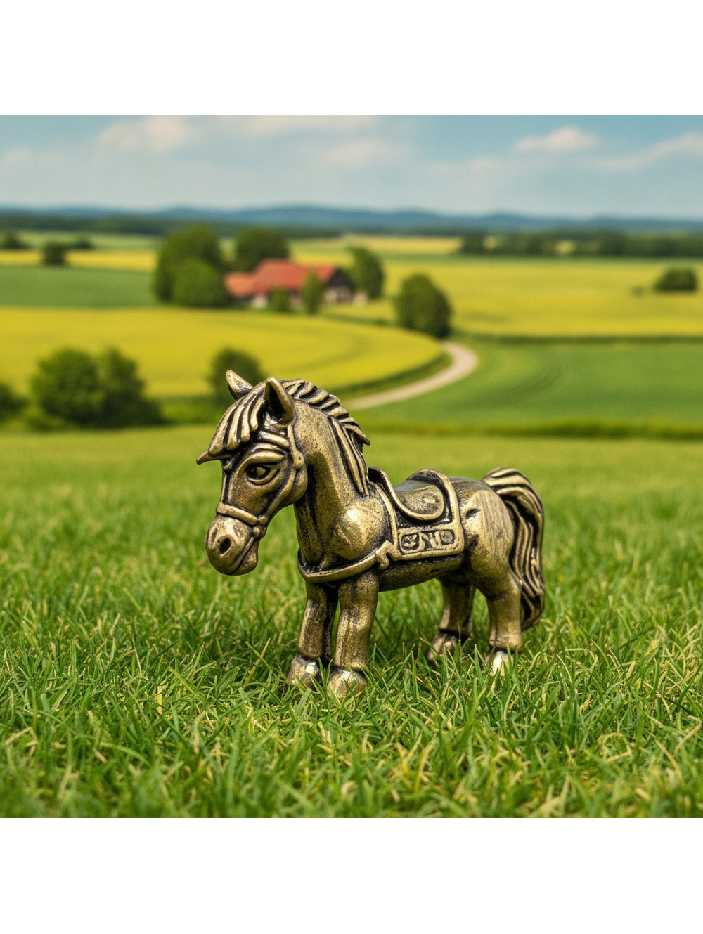 Short‑Leg Pony Brass Horse Crafts Desktop Ornaments